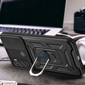 5in1 smūgiams atsparus dėklas su žiedu ir kameros apsauga (Motorola Moto G62 5G)